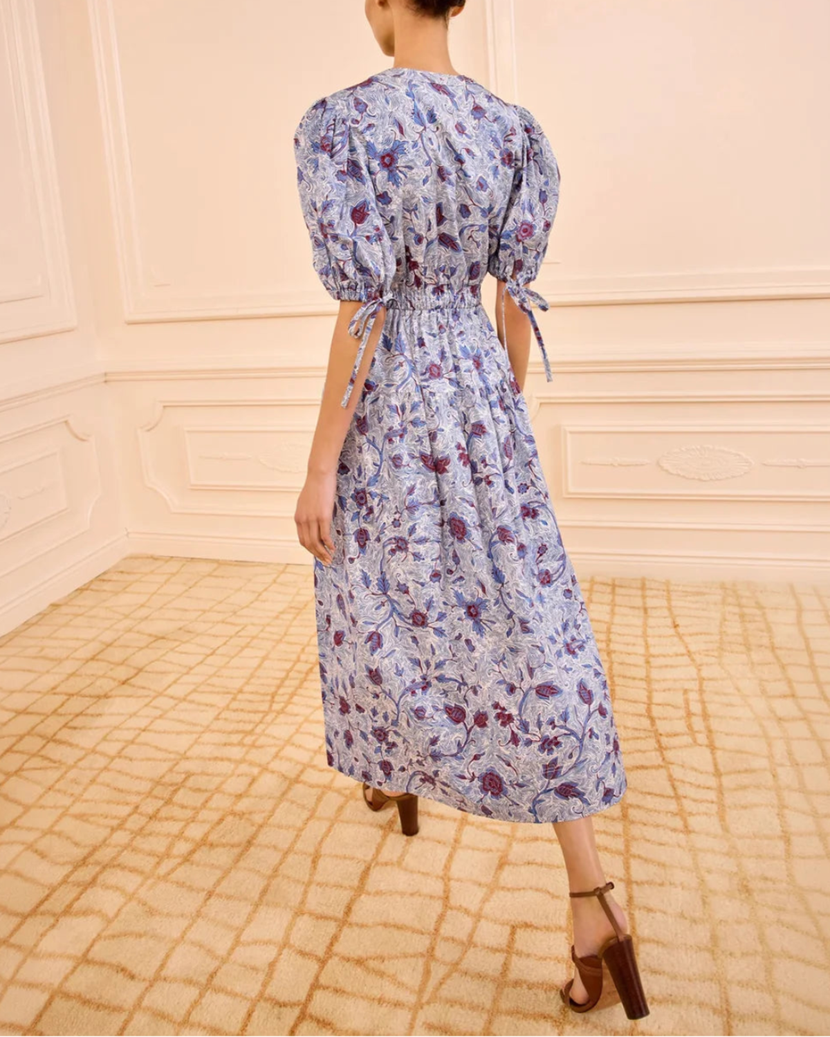 Ulla Johnson Adriana Short Sleeve Dress - Blue - Image 3 of 5