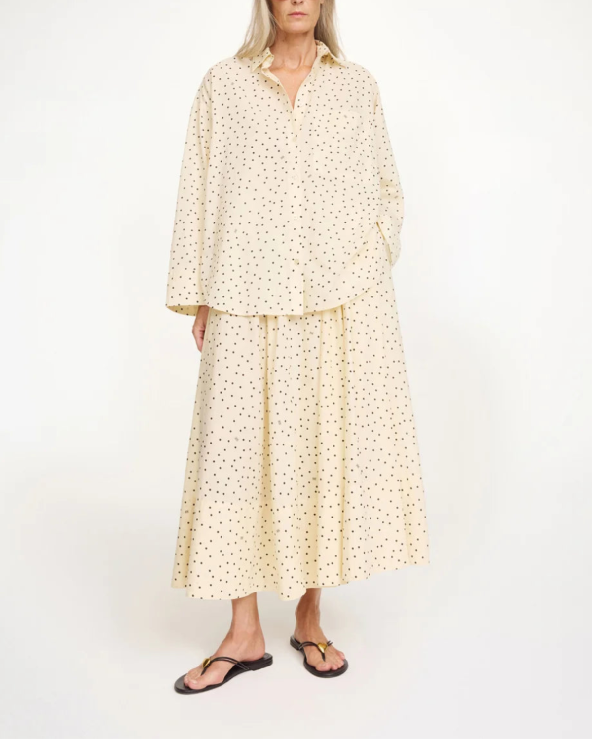 By Malene Birger Pheo Organic Cotton Skirt - Cream - Image 3 of 3