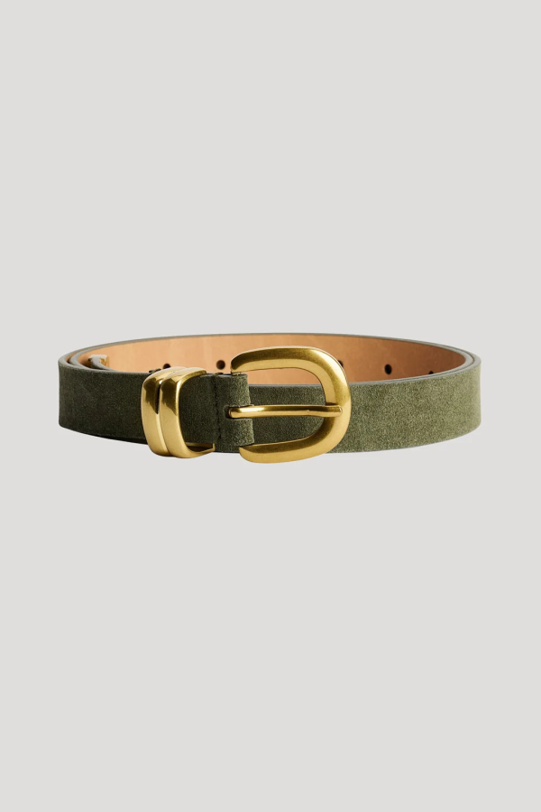 By Malene Birger Zoilo Suede Belt - Green