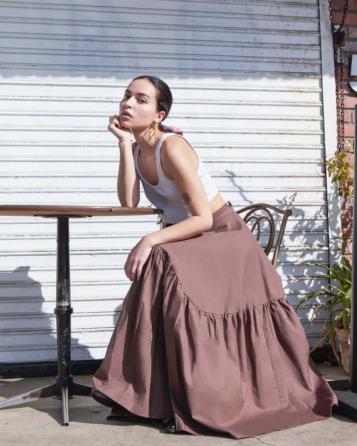 Athena Newton Cotton Tiered Maxi Skirt - Image 2 of 4