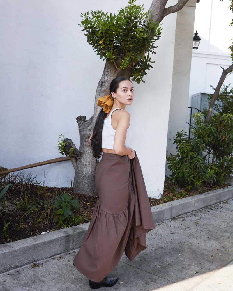 Athena Newton Cotton Tiered Maxi Skirt