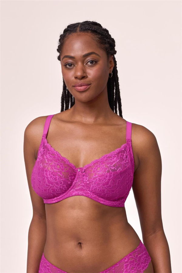 Montelle Muse Full Cup Lace Bra - Passion Fruit