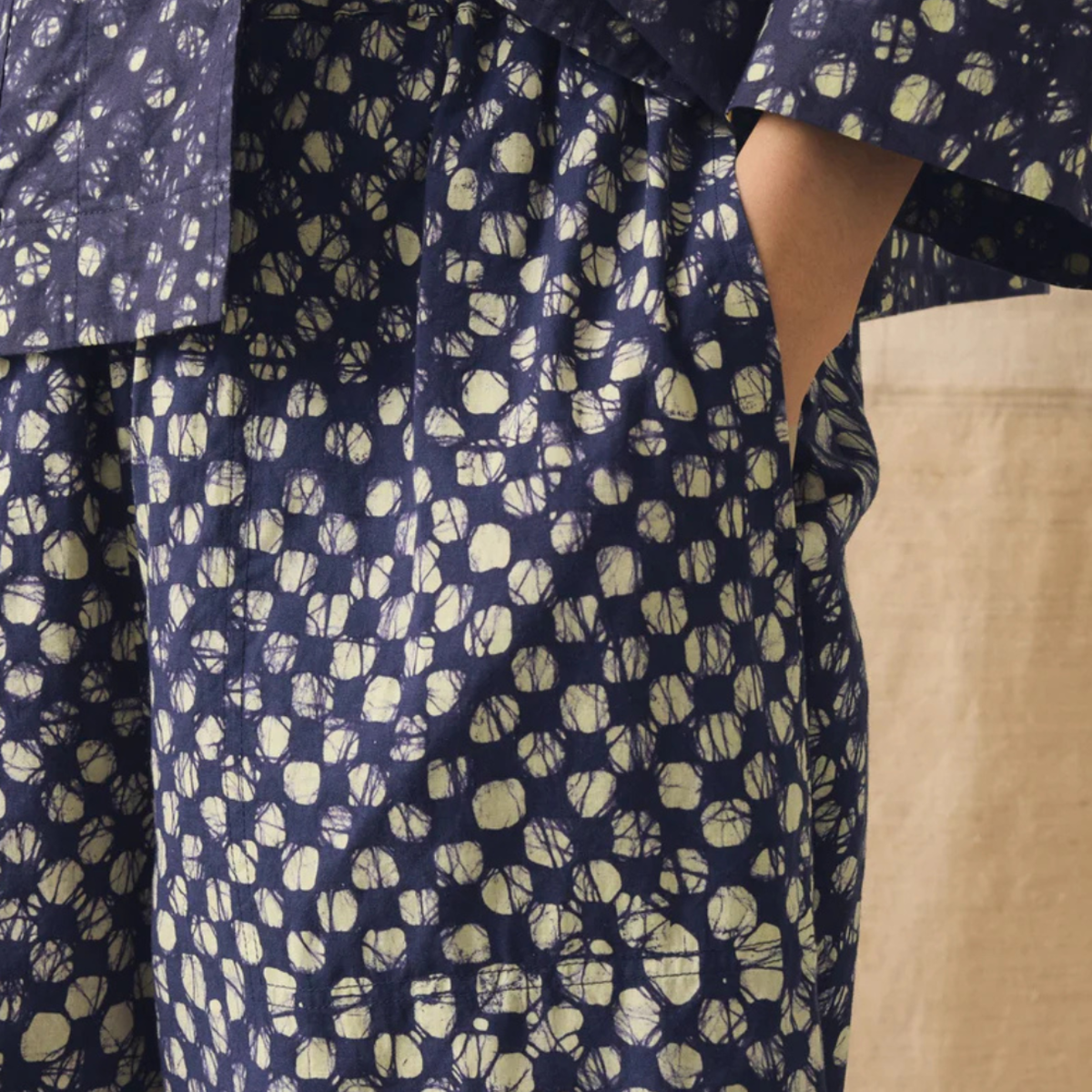 TOAST Batik Cook Check Trousers - Provencal Blue - Image 3 of 4