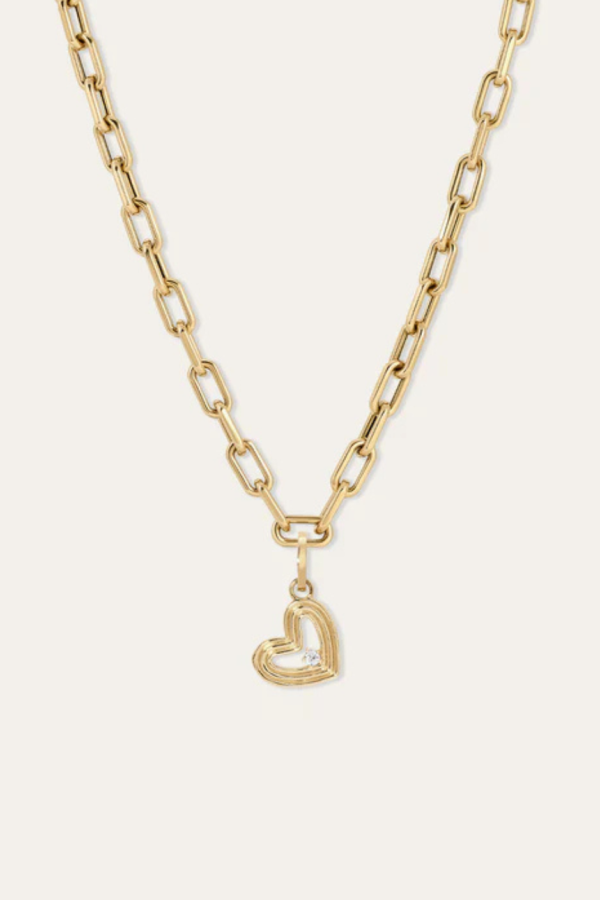 Adina Reyter Groovy Large Diamond Heart Charm