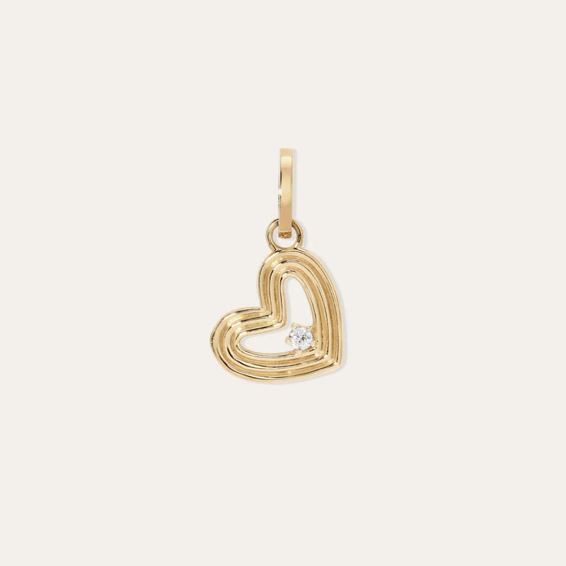 Adina Reyter Groovy Large Diamond Heart Charm