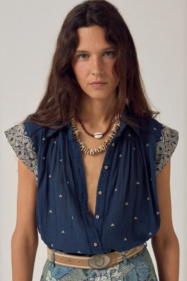 Maison Hotel Karina Sleeveless Shirt - Deep River