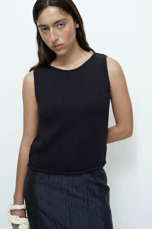 Mijeong Park Boat Neck Knit Tank
