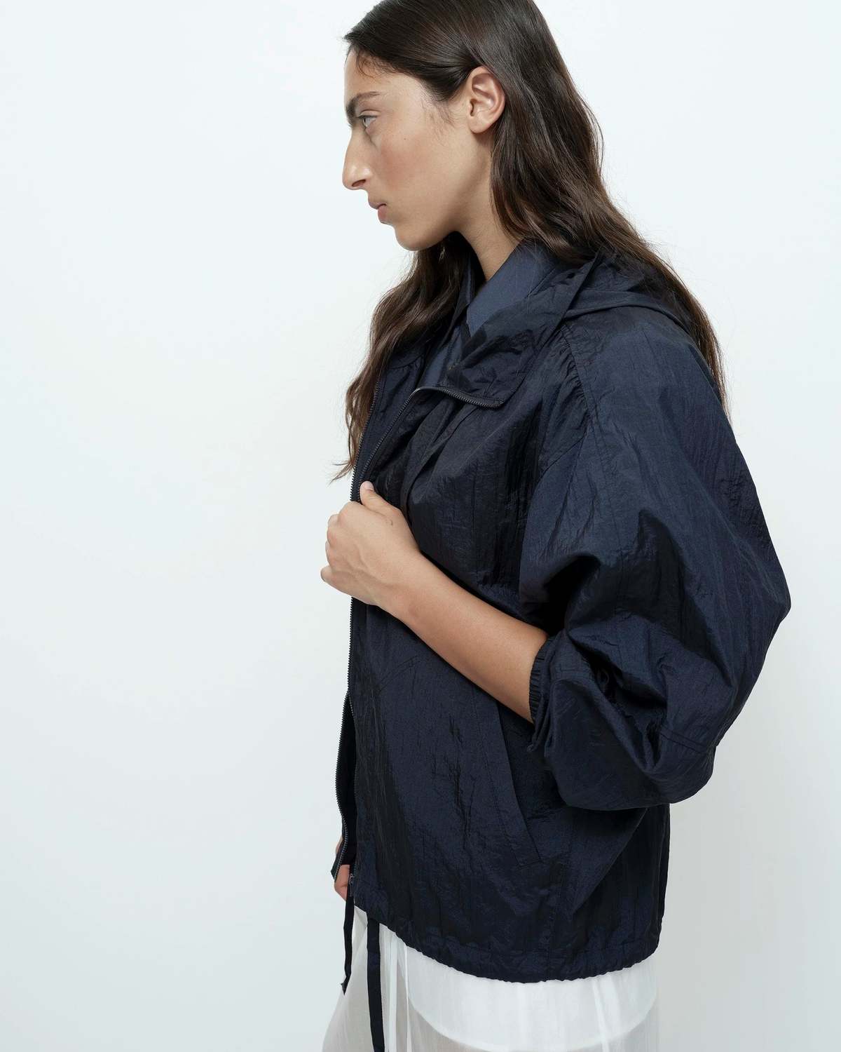 Mijeong Park Shirred Anorak - Navy - Image 2 of 8