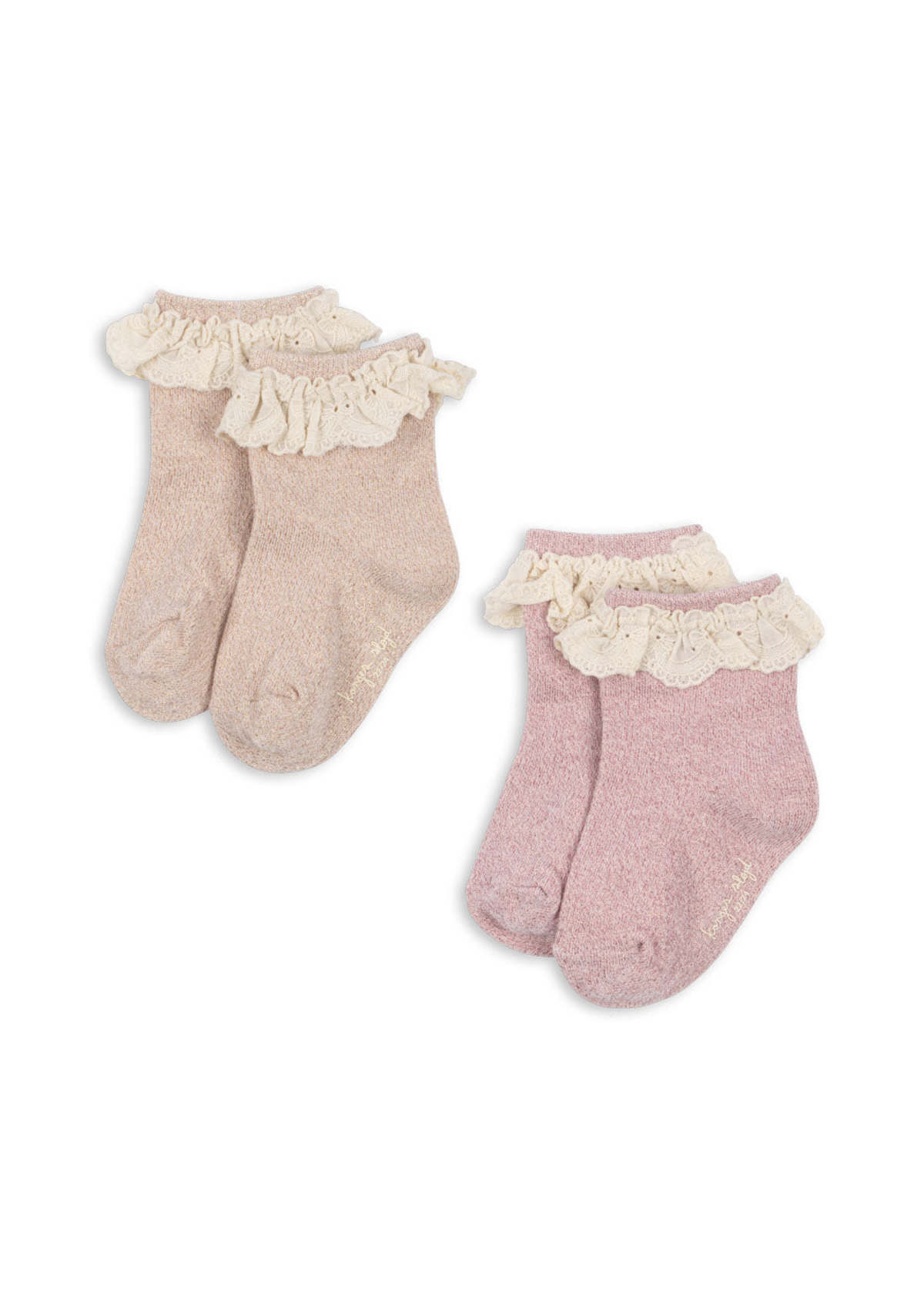 KIDS Konges Slojd 2 Pack Glitter Frill Socks - Image 1 of 2