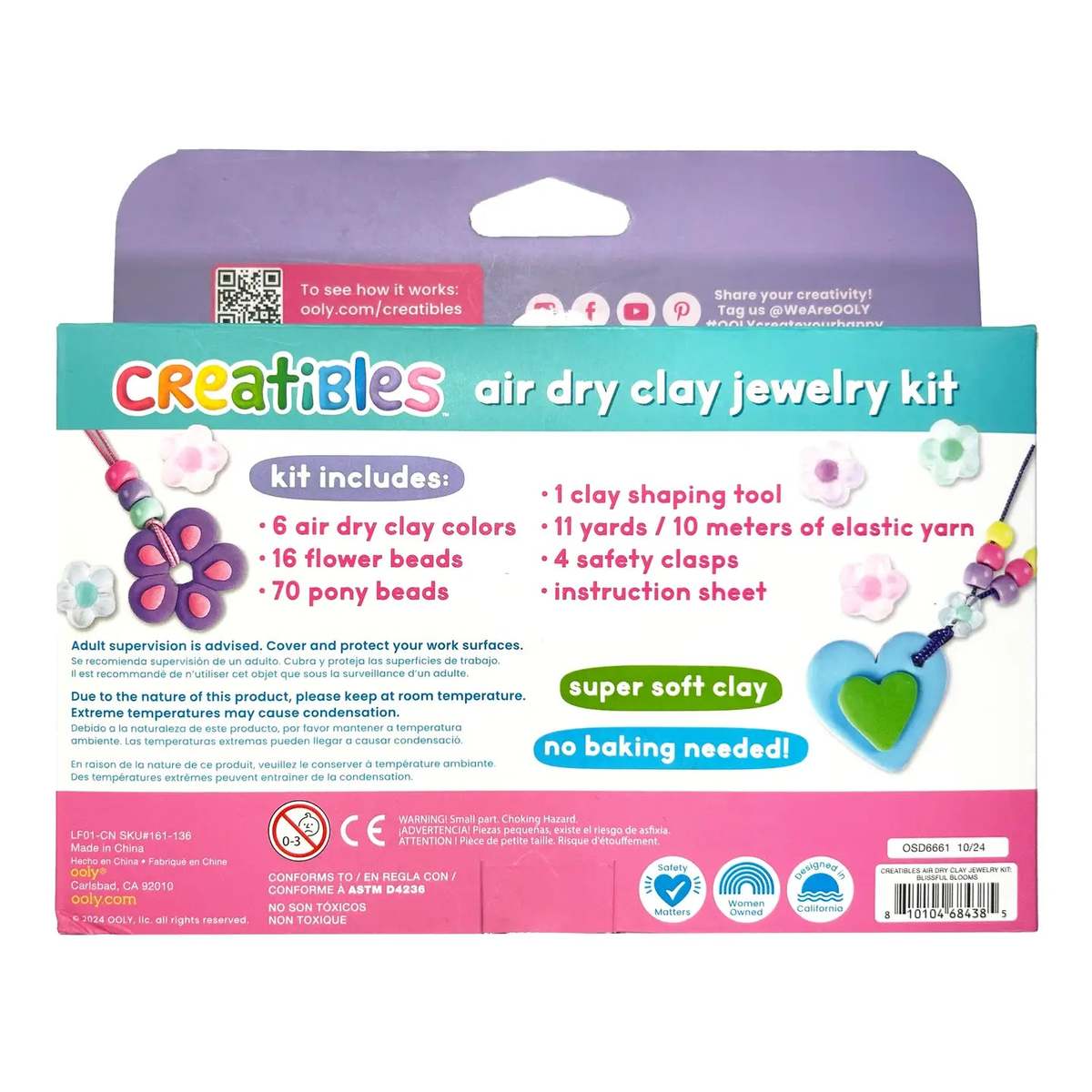KIDS Ooly Creatibles Air Dry Clay Jewelry Kit - Image 2 of 2