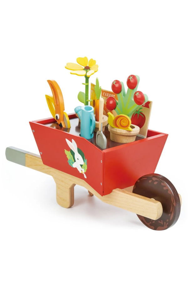 KIDS Tender Leaf Toys Garden Wheelbarrow Set