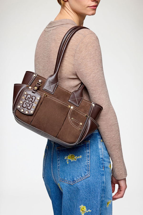 Ganni Posy Small Recycled Suede Bag
