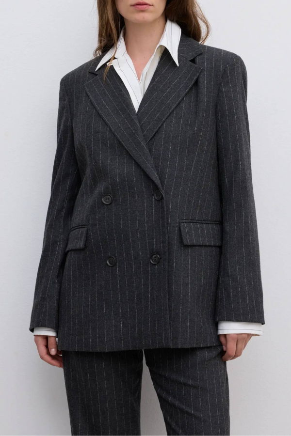 House of Dagmar Classic Pinstripe Blazer