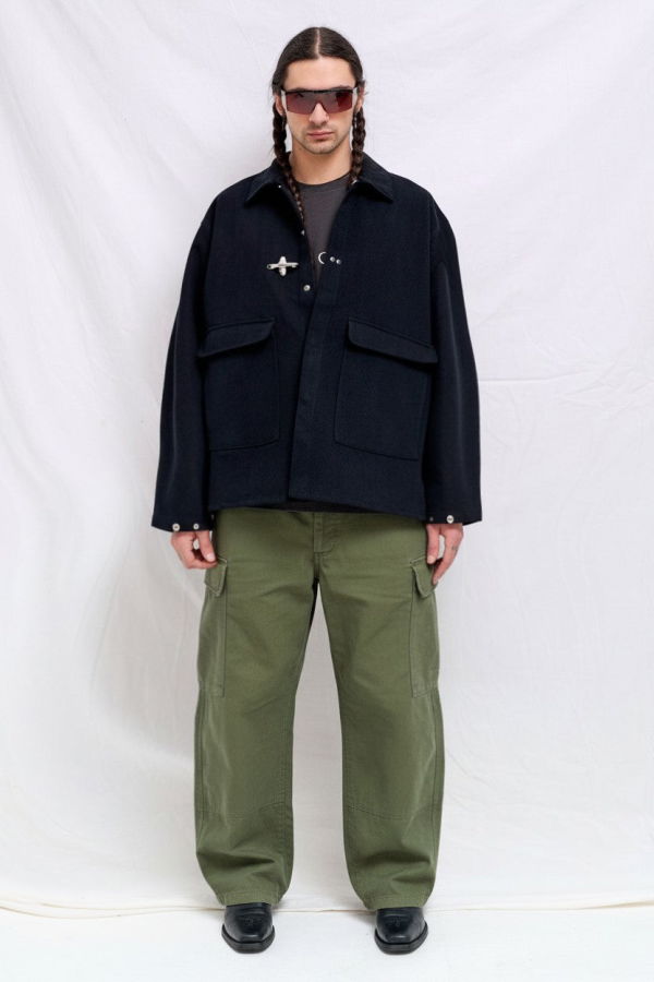 Assembly Black Denim Fireman Utility Jacket