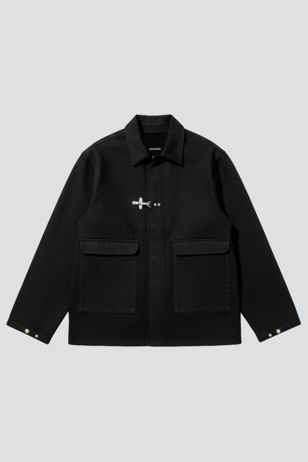 Assembly Black Denim Fireman Utility Jacket