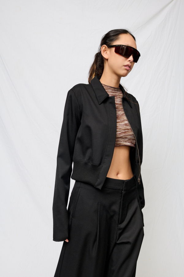 Assembly Black Suiting Bolero Jacket