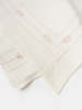 Erica Tanov Hand-embroidered Linen Square Totem Tablecloth - Soft White - Thumbnail 8