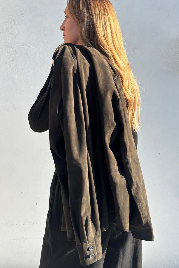 Lauren Manoogian Suede Shirt Jacket