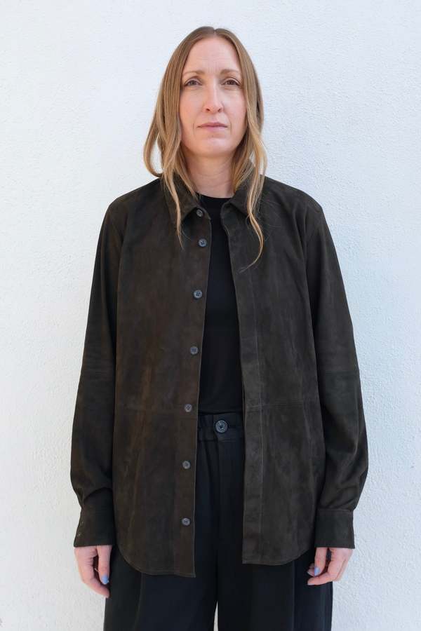 Lauren Manoogian Suede Shirt Jacket