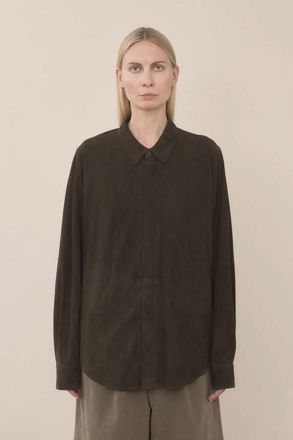 Lauren Manoogian Suede Shirt Jacket