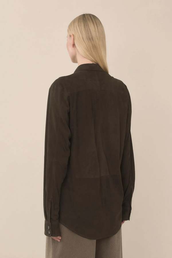 Lauren Manoogian Suede Shirt Jacket