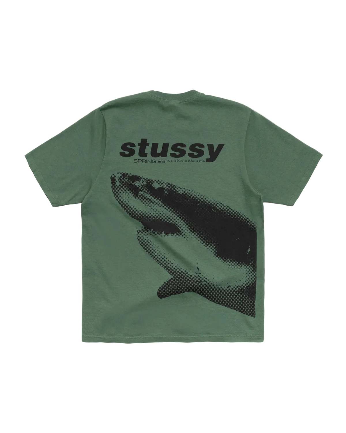 Stussy Shark Pigment Dyed Tee - Pine - Image 2 of 2