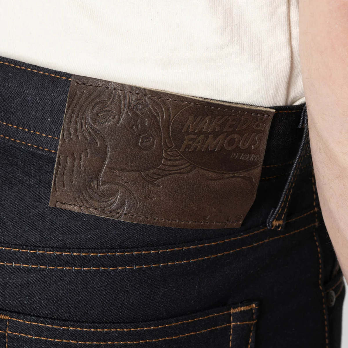 Naked & Famous Weird Guy Jeans - Indigo - Image 6 of 7