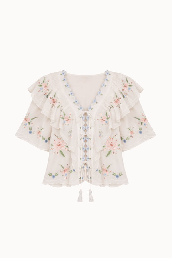 Sea NY Serafina S/S Top - Cream