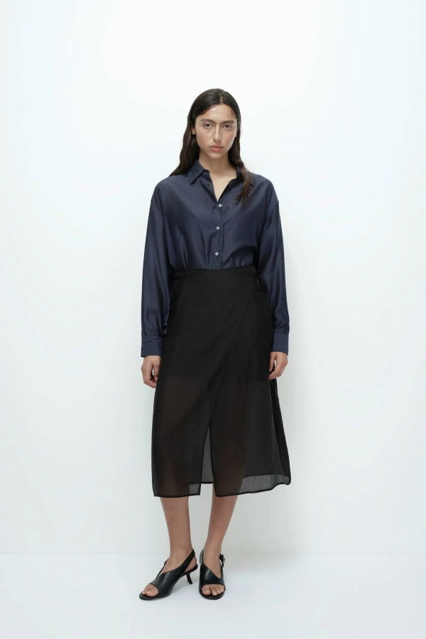 Mijeong Park Organza Wrap Skirt - Black