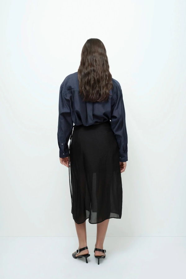Mijeong Park Organza Wrap Skirt - Black