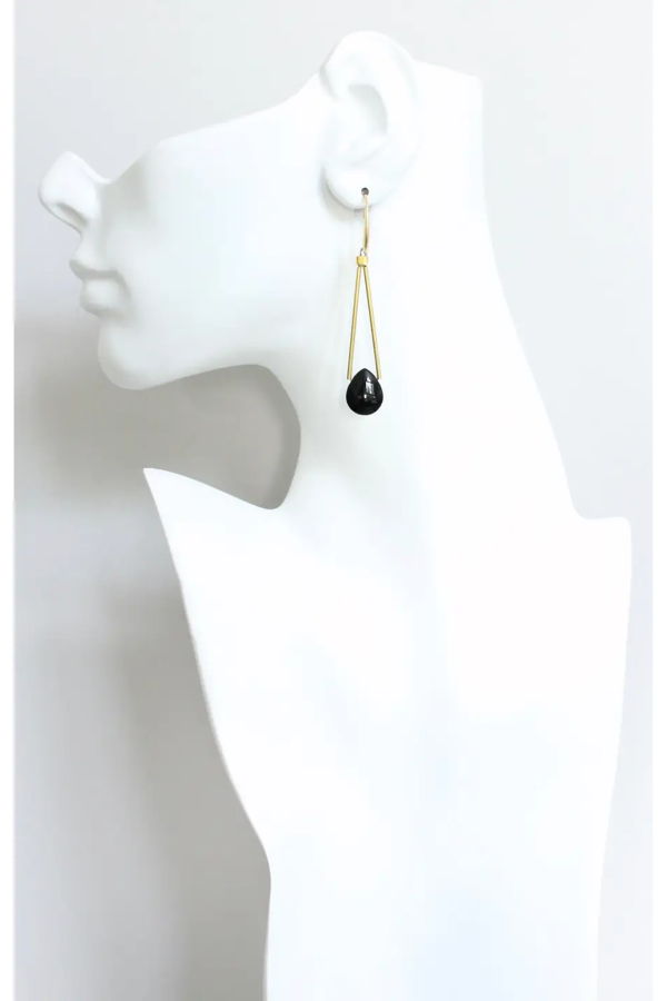 David Aubrey Black Agate Earrings