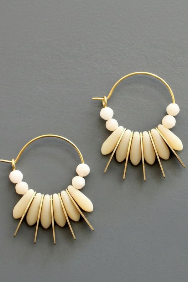 David Aubrey Mini Matte Hoops Earrings