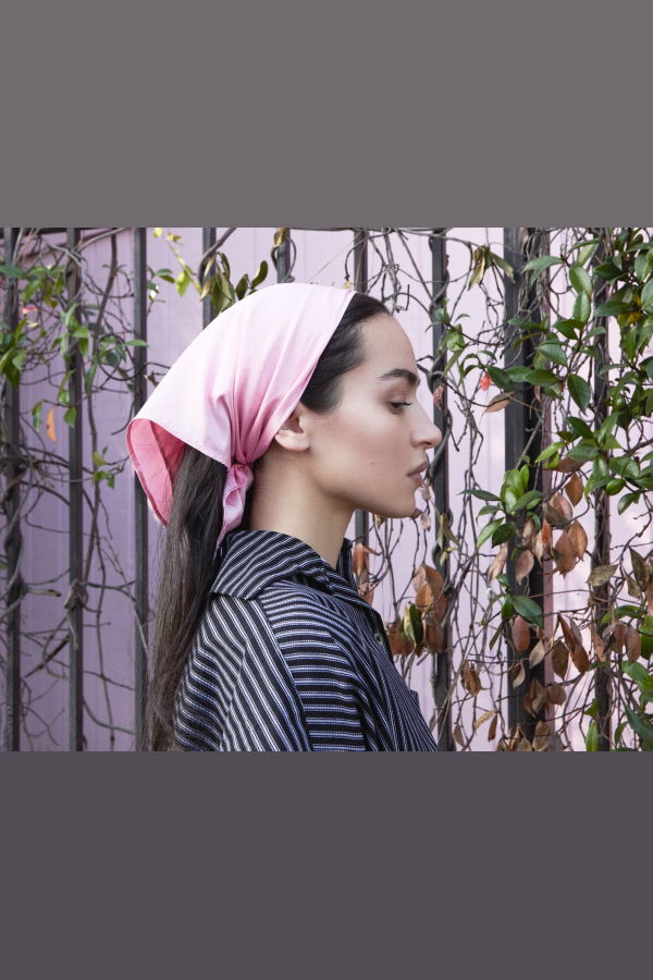 Silk Bandana in Pink | One Size