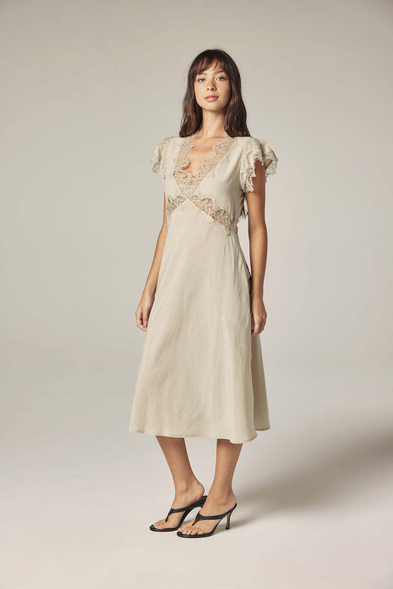 amente Laced Bias Dress