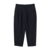 Beams Plus 2 Pleats Tapered Wool Tropical Trousers - Dark Navy - Thumbnail 1