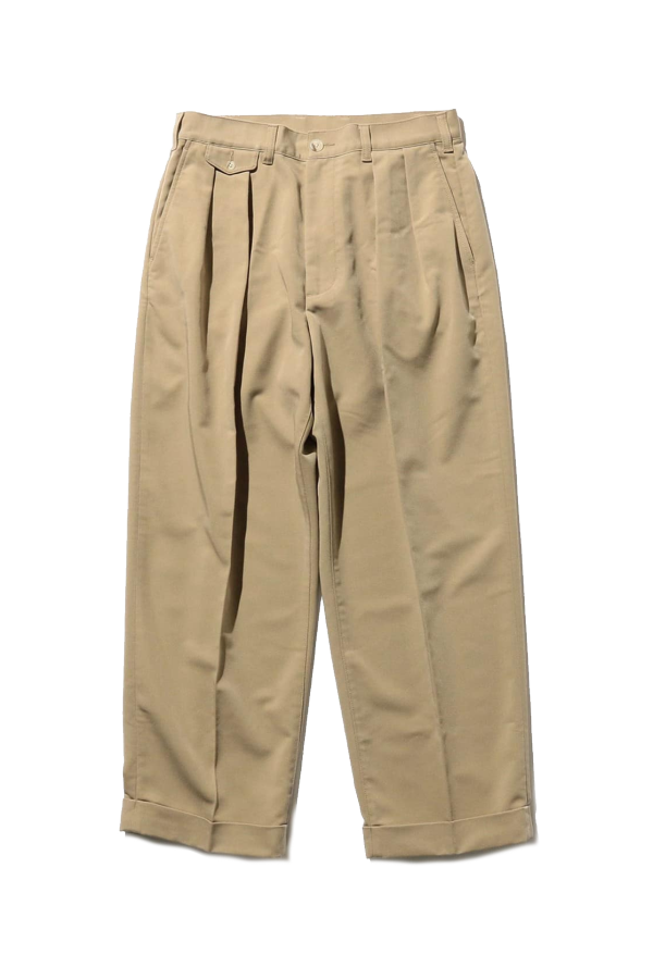 Beams Plus 2 Pleats Trousers Pe Twill