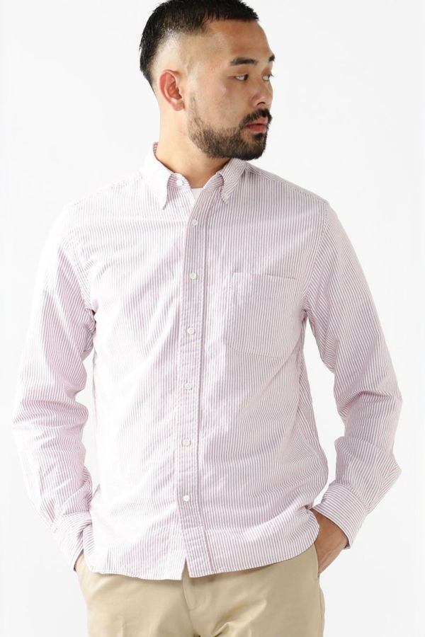 Beams Plus B.D. Oxford Candy Stripe Shirt