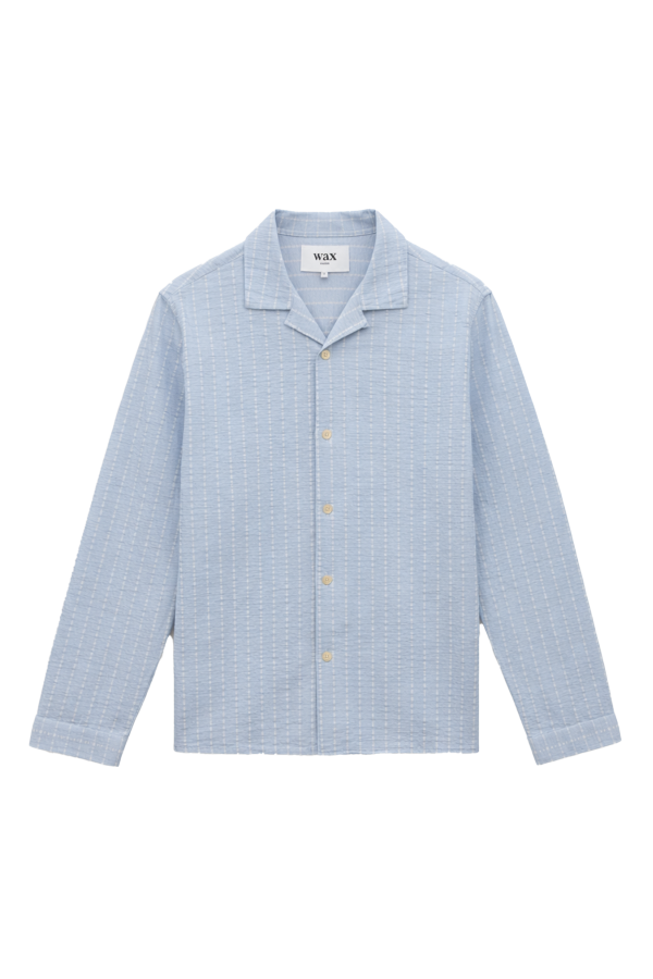 Wax London Corey Seersucker Cotton Stripe Shirt