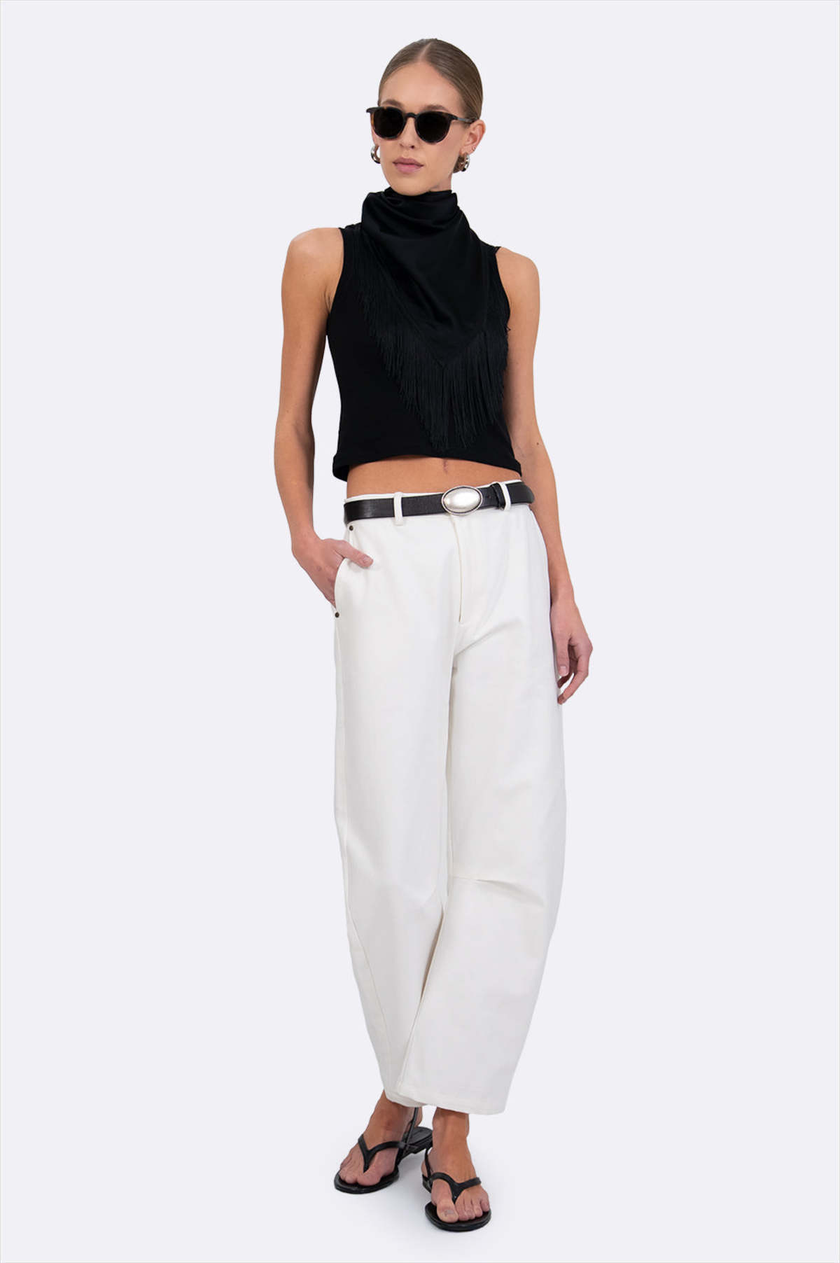 Parentezi Haisley Denim Pants - White - Image 1 of 4