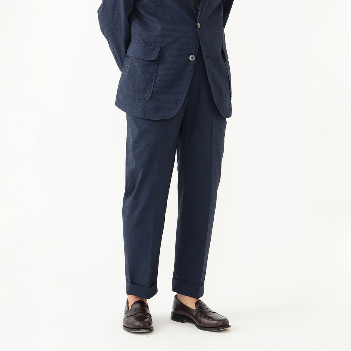 Beams Plus Ivy Trousers Ankle-Cut Coolmax Seersucker - Image 3 of 3