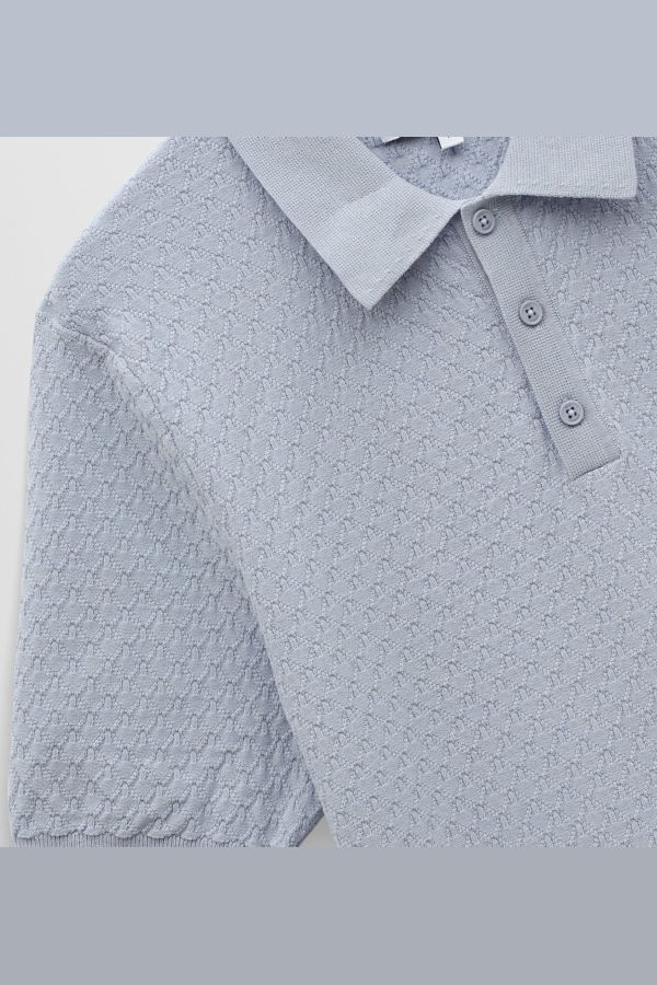 Wax London Naples Retro Diamond Knitted Polo