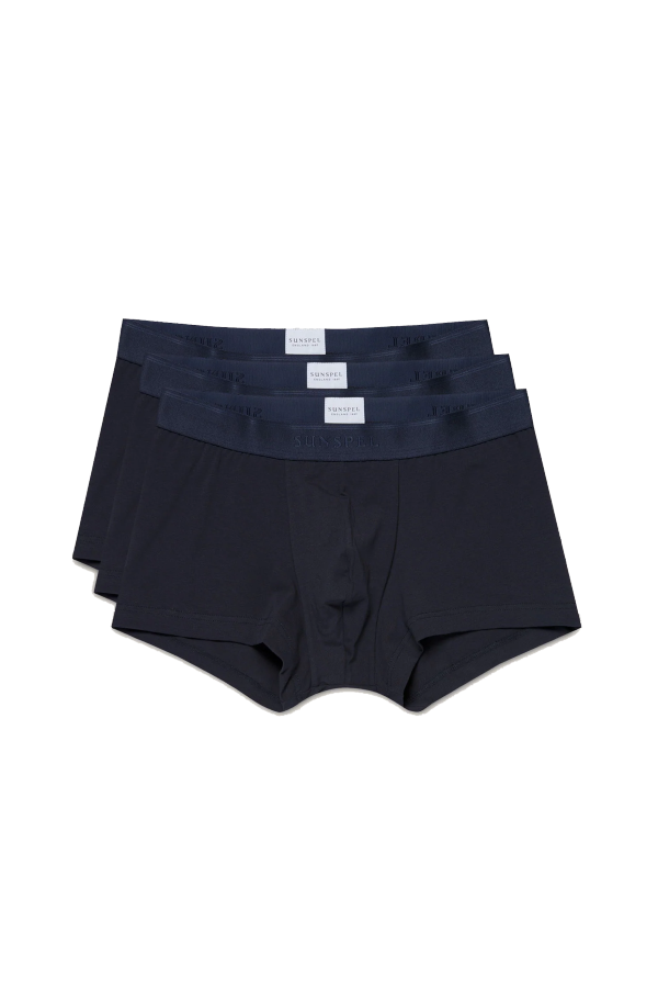 Sunspel Soft Stretch Cotton Three Pack Boxers