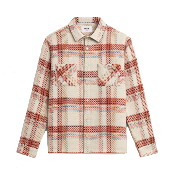 Wax London Whiting Overshirt - Ecru / Rust / Ochre / Blue Plaid Wax London Whiting Overshirt - Ecru / Rust / Ochre / Blue Plaid