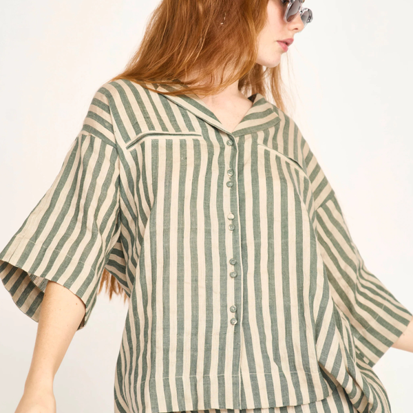 Mirth Caldero Camp Shirt - Safari Stripe