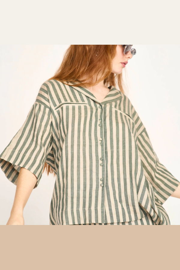 Mirth Caldero Camp Shirt - Safari Stripe