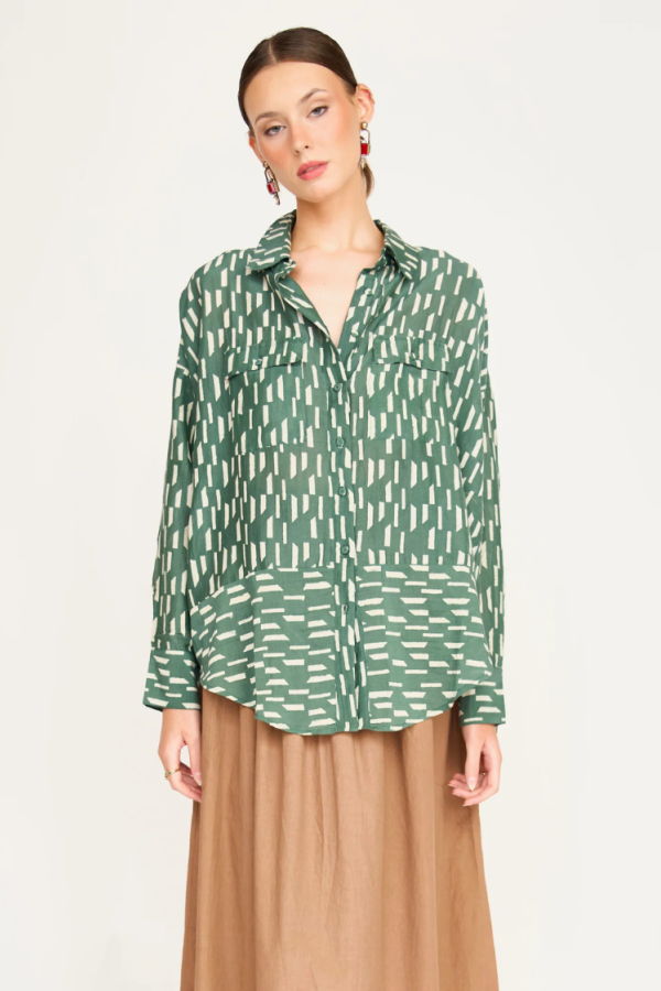 Mirth Kyoto Shirt - Verdure Rainfall