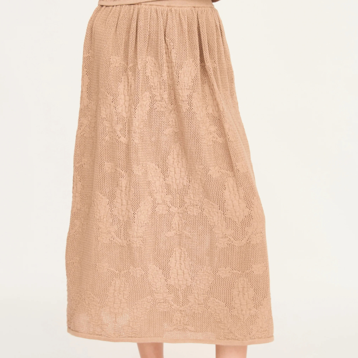 Mirth Verona Floral Knit Skirt - Biscuit - Image 2 of 5