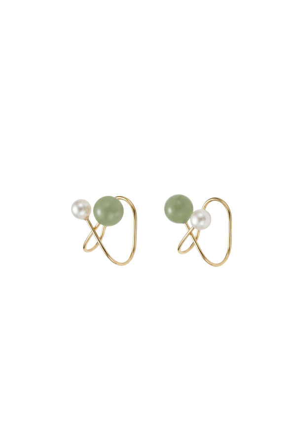 seree Colette Jade and pearl ear cuffs