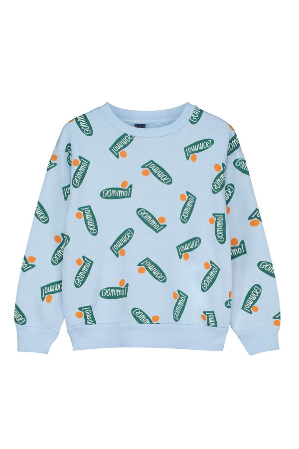 KIDS Bonmot Allover Planes Sweatshirt - Light Blue