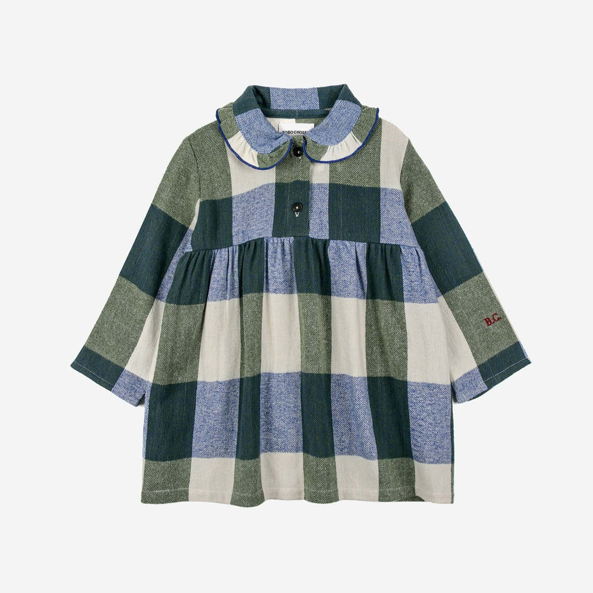 KIDS Bobo Choses Baby Plaid Jacquard Dress - Image 1 of 4